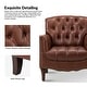 preview thumbnail 36 of 68, HULALA HOME Wemer Traditional Genuine Leather Armchair with Tufted Back