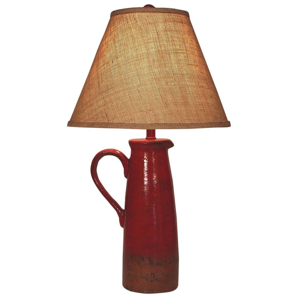 DISCONTINUED - Casual Large Handle Pitcher Table Lamp