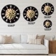 preview thumbnail 3 of 4, Designart 'Isolated Dahlia Flower in Black' Oversized Floral Wall CLock