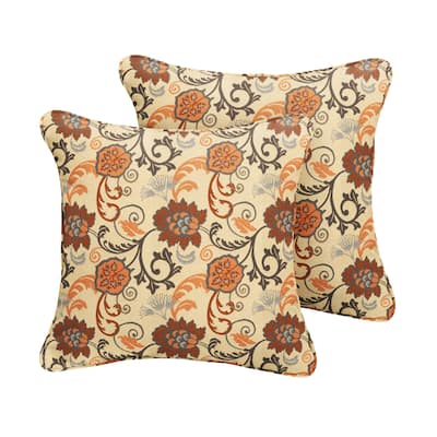 Sorra Home Sunbrella Outdoor Corded Pillow Set of 2
