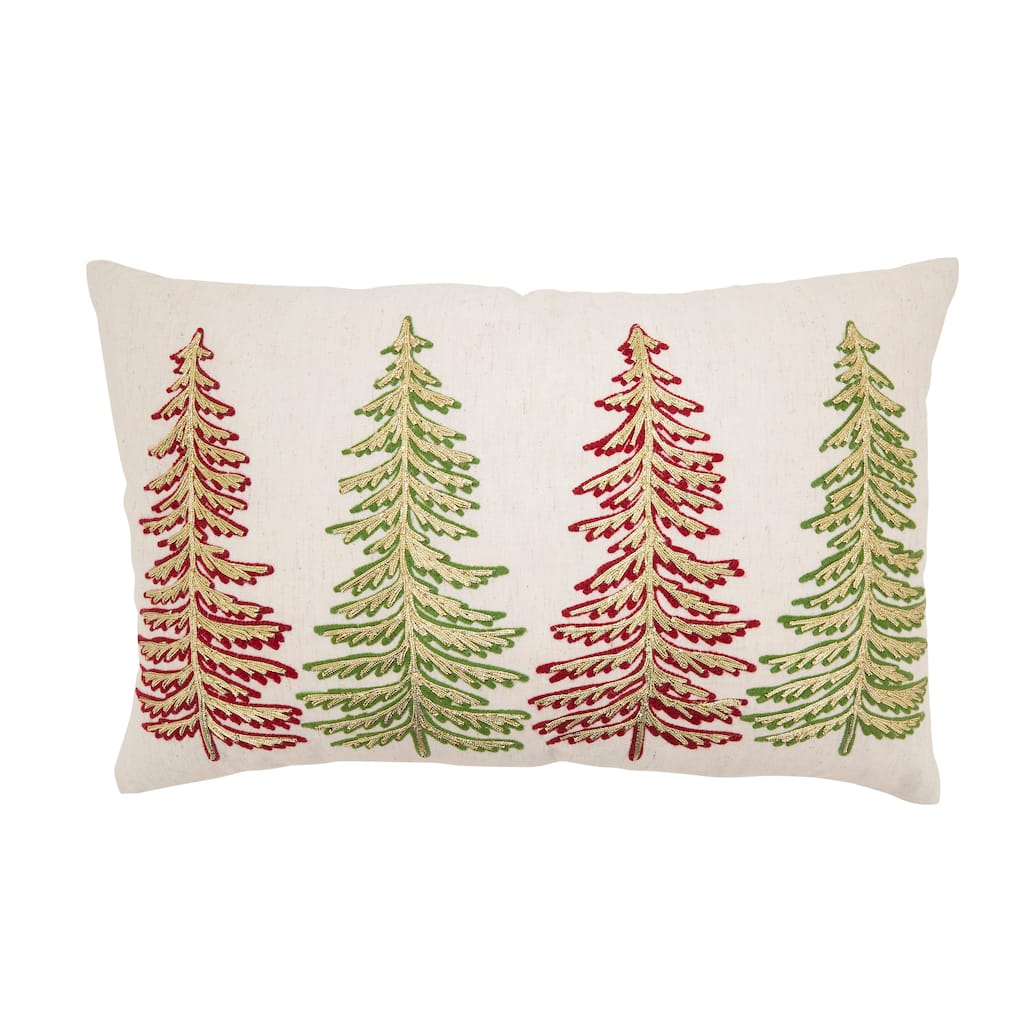 Christmas Trees Throw Pillow