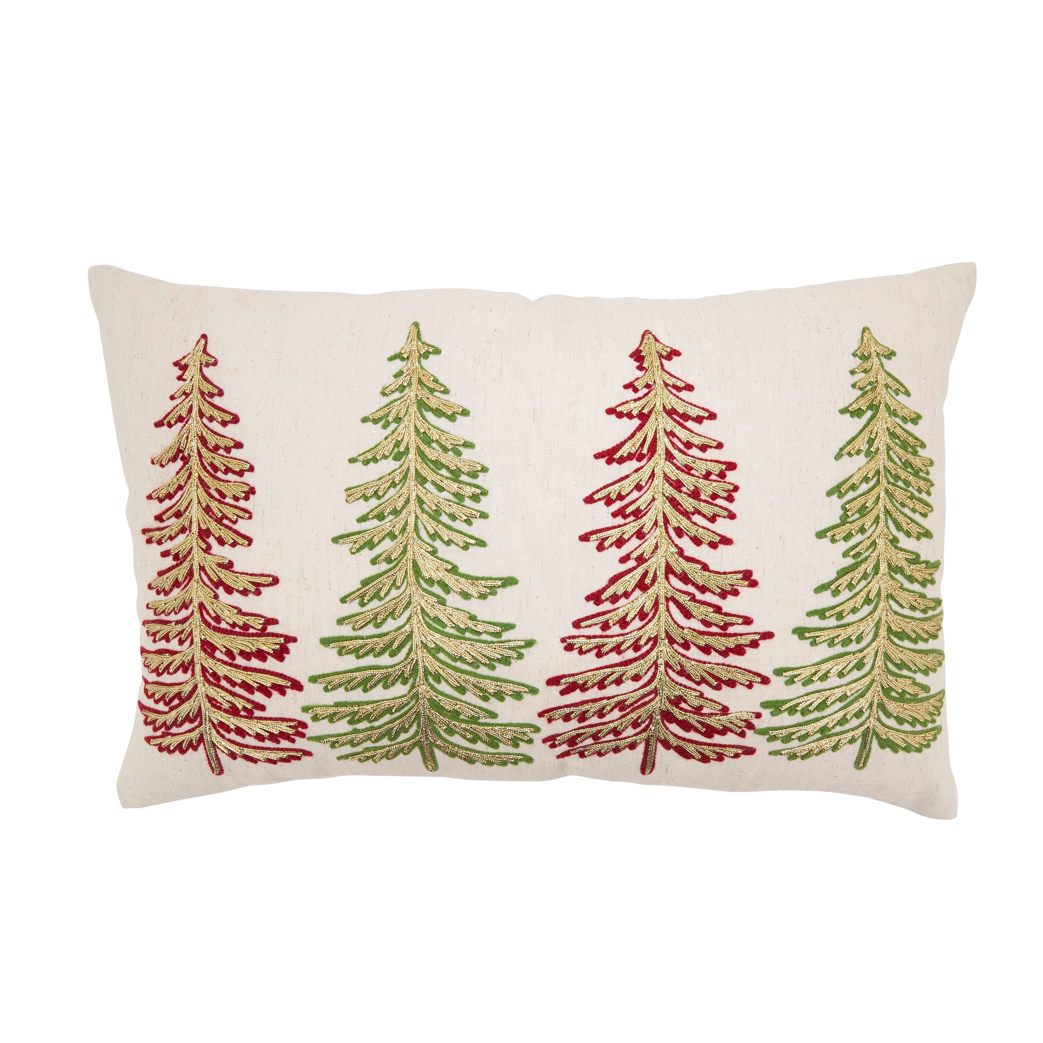 Saro Lifestyle Christmas Trees Throw Pillow