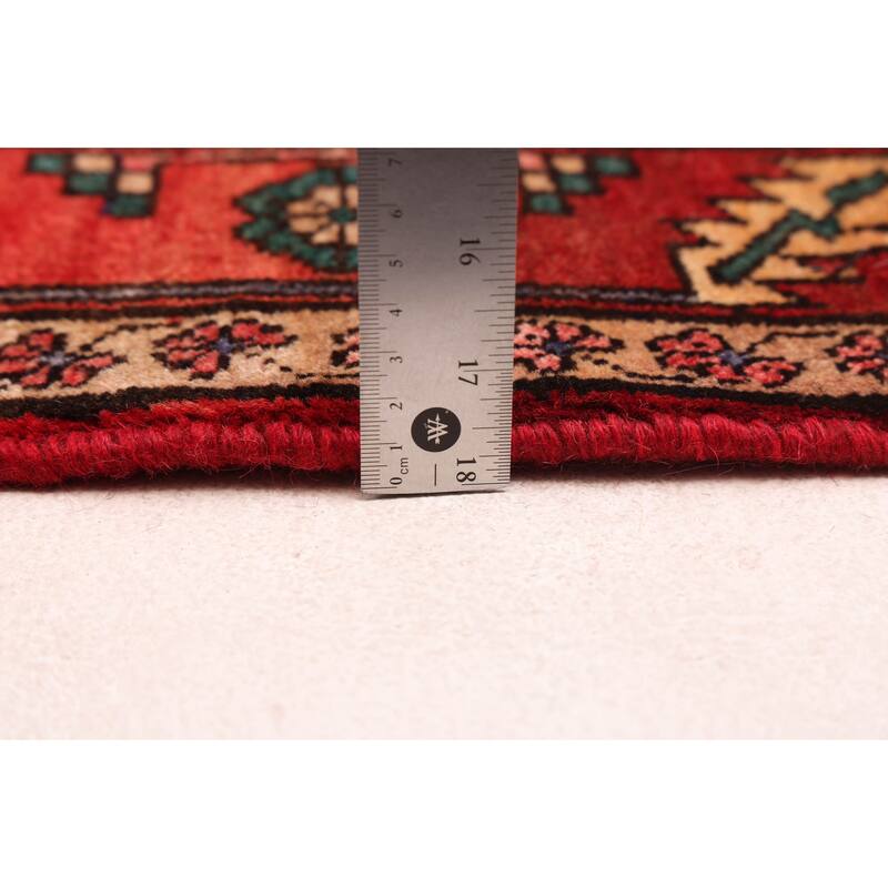 ECARPETGALLERY Hand-knotted Konya Anatolian Red Wool Rug - 3'7 x 10'9