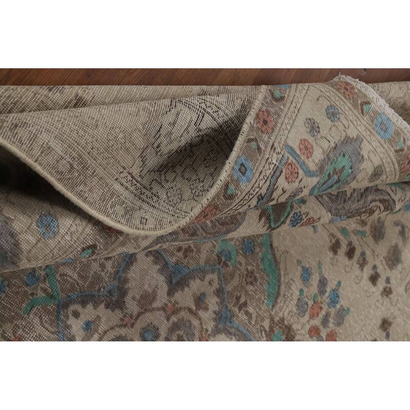 Tabriz Persian Area Rug Hand-Knotted Wool Carpet - 7'8"x 11'0"