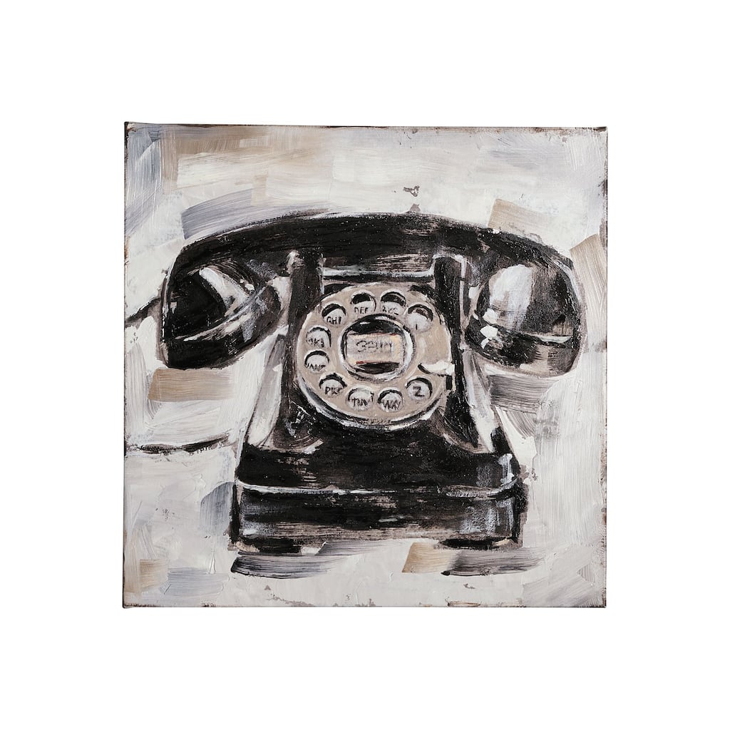 Retro Phone I (30 x 30) Canvas Art Print