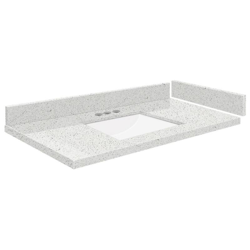 Transolid VT36.5x22-1RU-4 Silestone 36" Quartz Vanity Top with