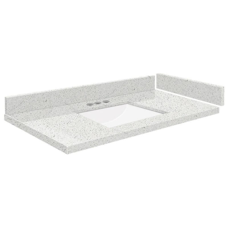 Transolid VT36.75x22-1RU-4 Silestone 36" Quartz Vanity Top with