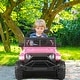 preview thumbnail 25 of 29, EROMMY Motorized Kids Ride on Jeep Car, 12V 4.5AH Battery Powered Electric Vehicle with 2.4G Remote Control, Light and Music Pink - Kids