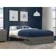 preview thumbnail 28 of 74, Colorado Platform Bed with Foot Drawer Grey - Queen