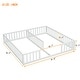 preview thumbnail 25 of 50, Two Twin Floor Bed with Fence,Guardrails