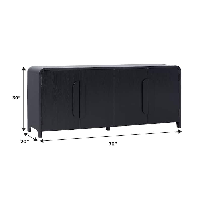 Middlebrook Modern Curved 70-inch Buffet Sideboard and TV Stand