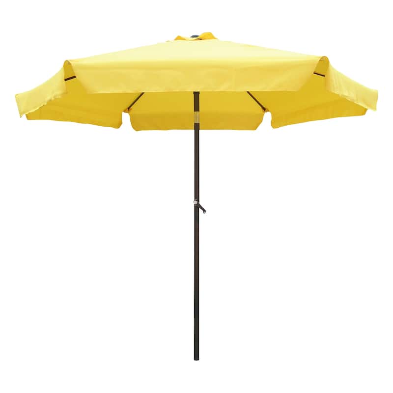 International Caravan St. Kitts 8 ft. Patio Umbrella with Flaps - Yellow Canopy