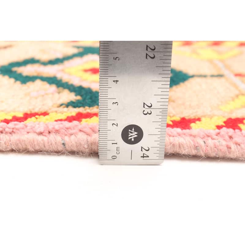 ECARPETGALLERY Hand-knotted Melis Vintage Pink Wool Rug - 4'6 x 6'8