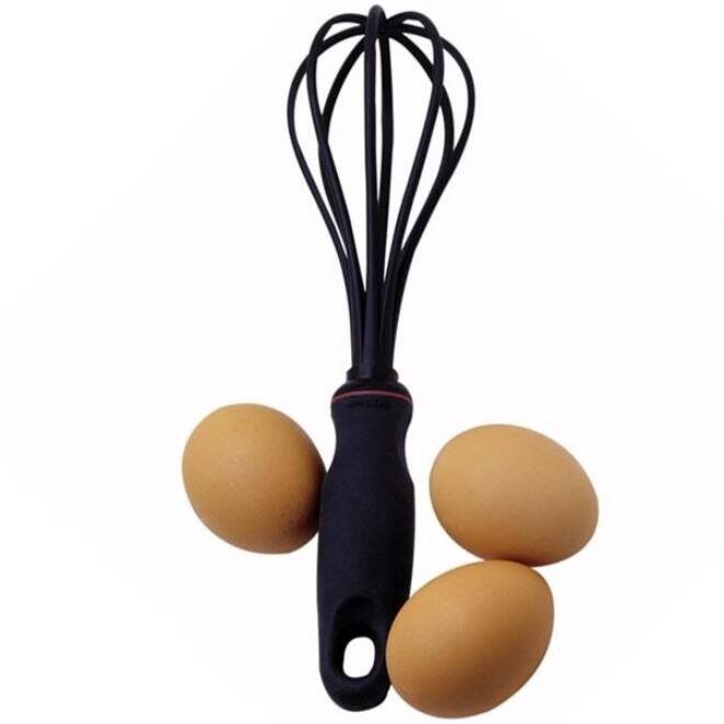 Norpro 10" Black Nylon Grip-EZ Heat Resistant Non-Stick Mixing Balloon Whisk - 1-pack