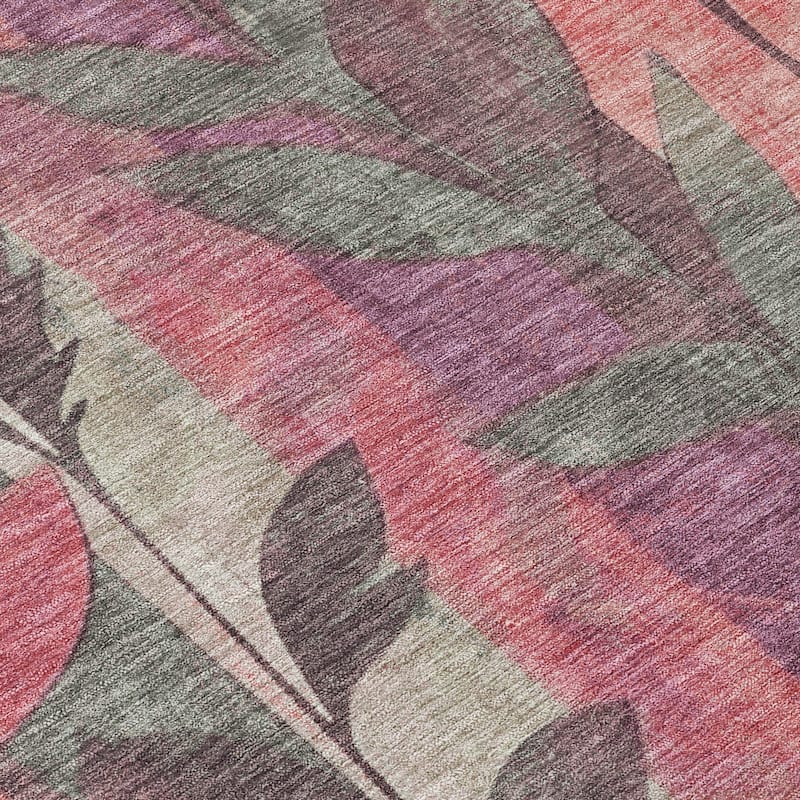 HomeRoots Floral Transitional Rectangle Outdoor Rug
