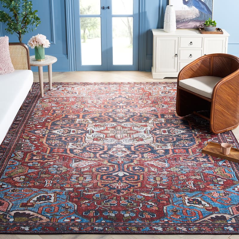 SAFAVIEH Tucson Machine Washable Slip Resistant Rachael Oriental Rug
