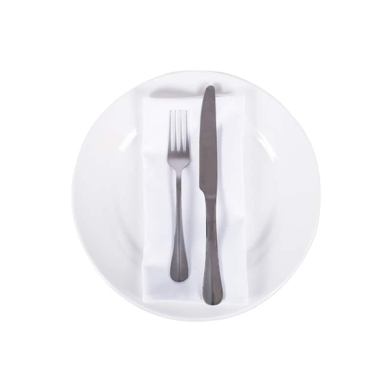 Set of 6 Solid White Commercial Quality Napkin, 18"