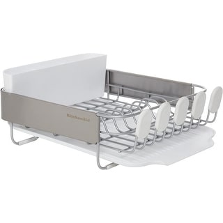 Space Saving Rust Resistant Dish Rack with Removable Flatware Caddy ...