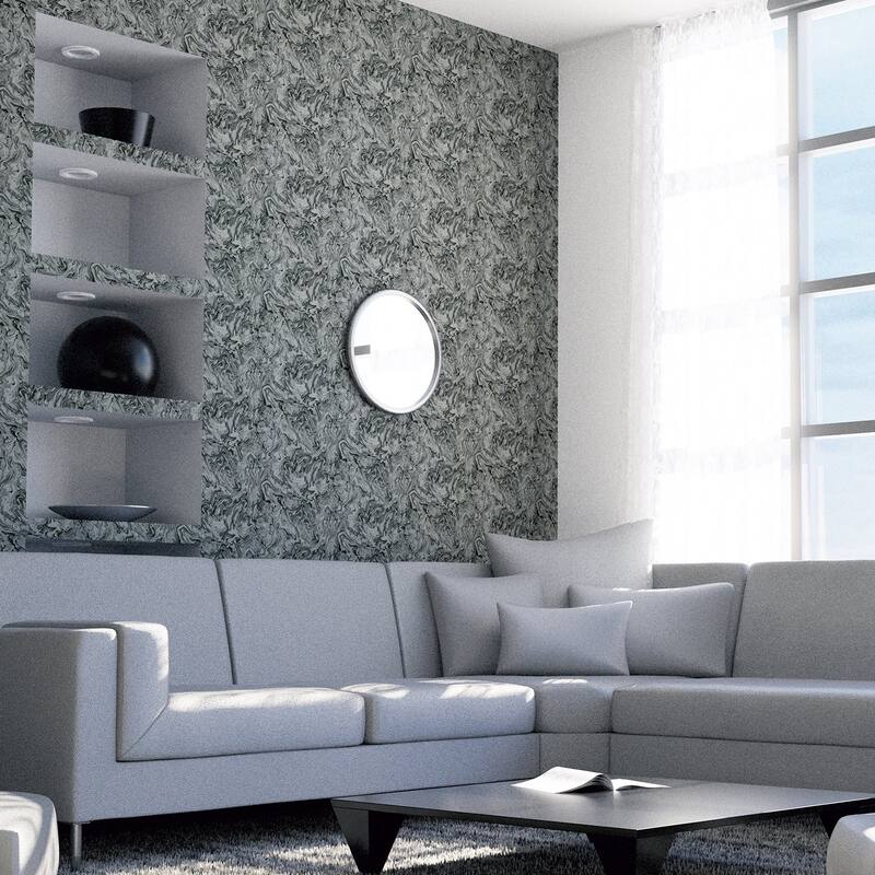 Arthouse Osgood Charcoal Marbled Wallpaper
