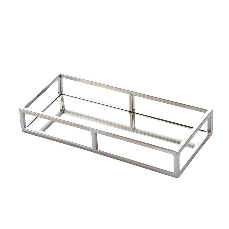 Silver Orchid Costello Medium Rectangle Mirror Tray - 12.60" x 5.51" x 2.17"H