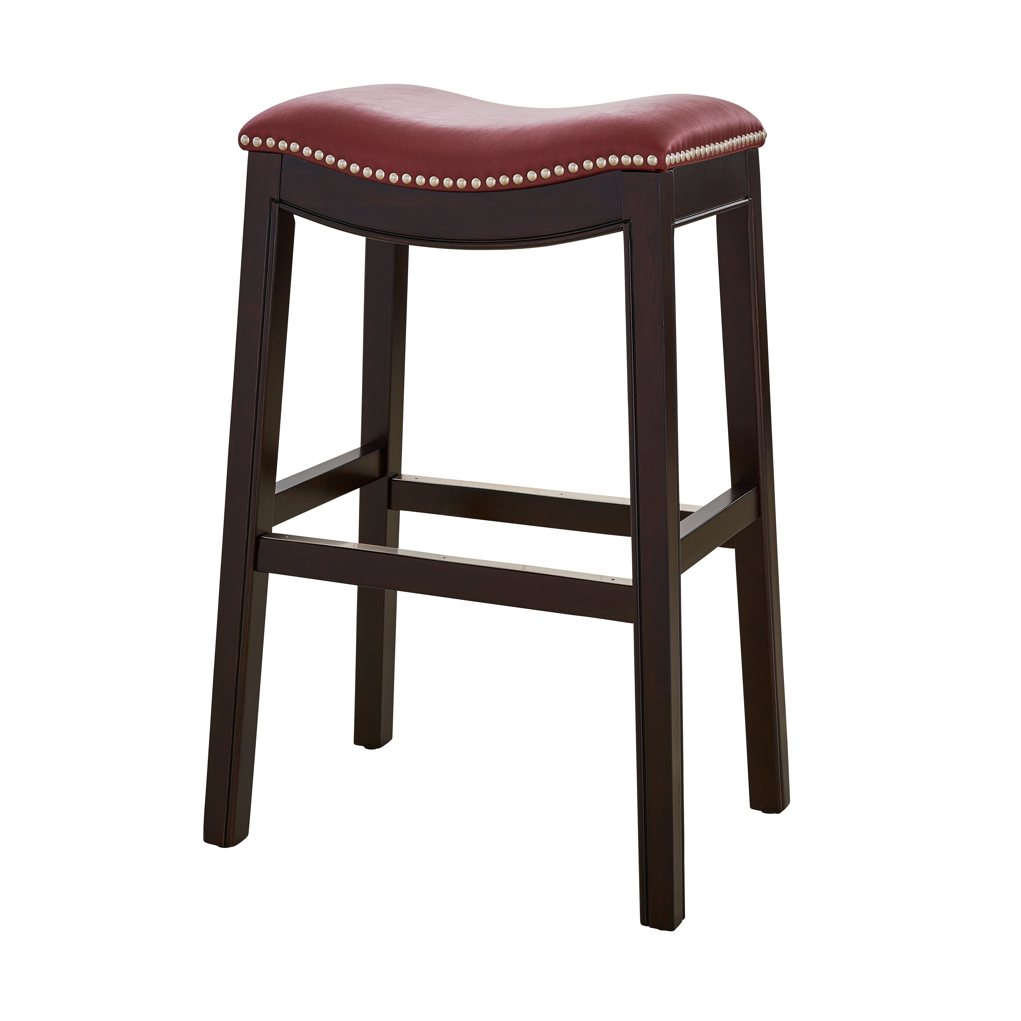 Julian 31" Espresso Bar Stool with Gray Faux Leather Seat On Sale