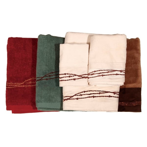 slide 2 of 3, Paseo Road by HiEnd Accents Embroidered Barbwire Towel Set, 3PC
