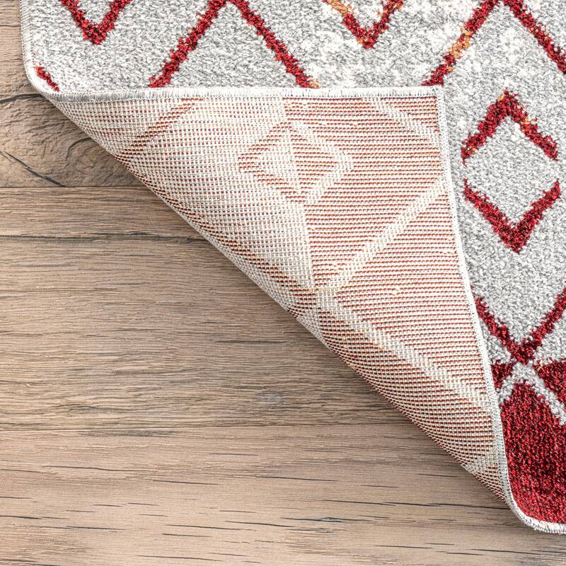 Nuloom Audrey SpinClean Machine Washable Geometric Moroccan Area Rug