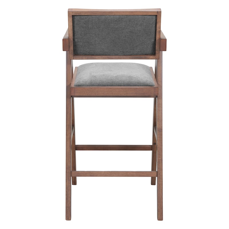 Delhi Barstool Gray & Walnut
