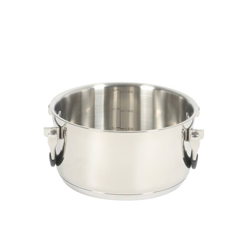 Oster Silverbolt 6 Piece Stackable Space-Saving Dutch Oven Sauce Pan Cookware Set