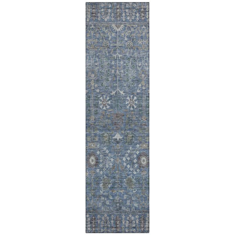 Machine Washable Indoor/ Outdoor Traditional Classic Chantille Rug
