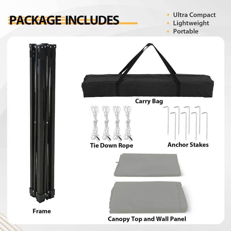 EAGLE PEAK Flex Compact 4x4 Pop-up Canopy Changing Room, Portable Privacy Dressing Room