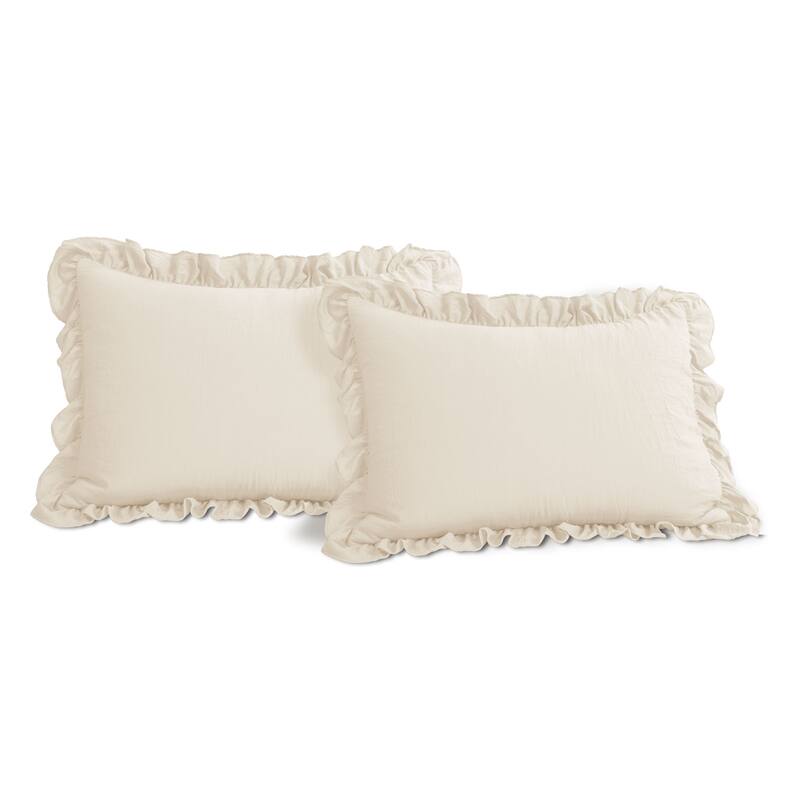 Lush Decor Reyna Ruffled Shabby-chic Comforter Set