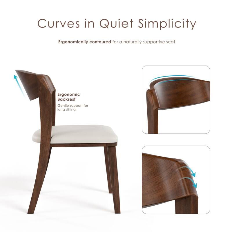 Furniture of America Abigail VI Mid-Century Modern 5-Piece Walnut Solid Wood Dining Set