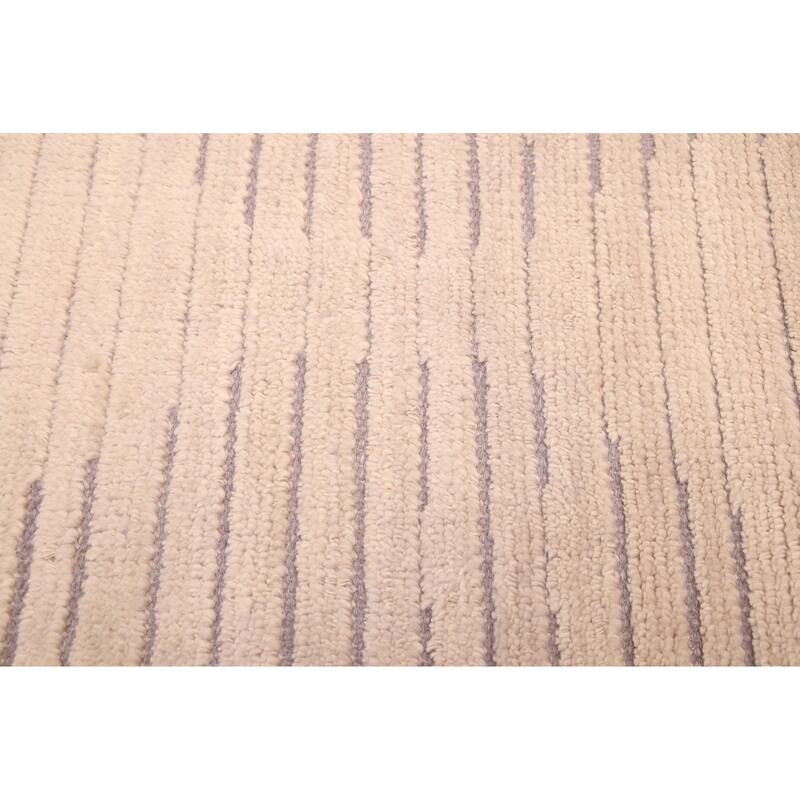 ECARPETGALLERY Hand-knotted Tangier Beige Wool Rug - 5'5 x 7'7