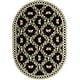 preview thumbnail 38 of 98, SAFAVIEH Handmade Chelsea Aubree French Country Trellis Wool Rug 3' x 5' Oval - Black - Oval