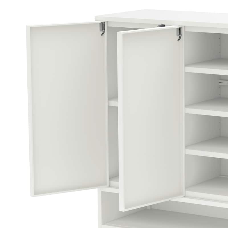 Moasis 5-Tier Shoe Storage Steel Shoe Cabinet with 3 Doors