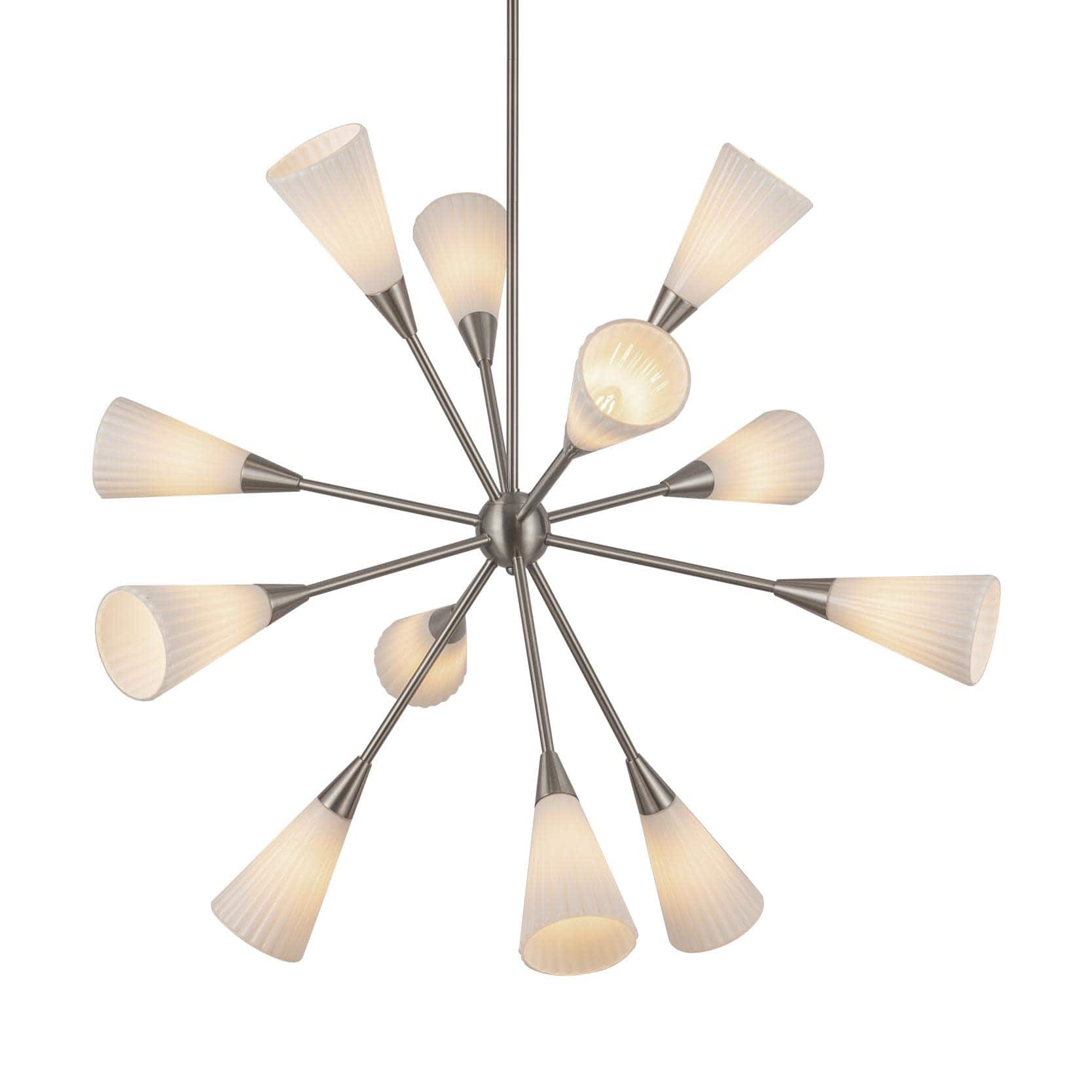 Option Brushed Nickel / Glossy Ribbed Opal Glass