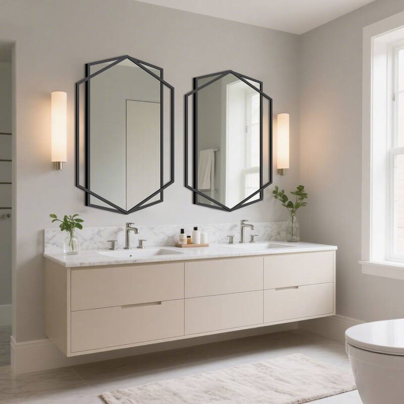 Iron Art Personalized Polygon, Versatile Hanging Mirror