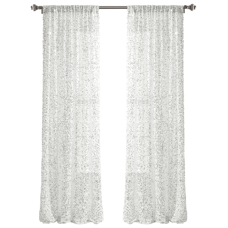 Lush Decor Ballgown Glam Sparkle Sequins Window Curtain Panel