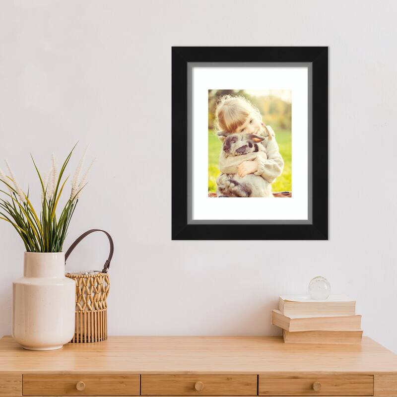 Eva Black Silver Narrow Framed Picture Frame, Photo Frame