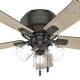 preview thumbnail 3 of 13, Hunter 42" Crestfield Low Profile Ceiling Fan with 3-Light LED Light Kit and Pull Chain - Casual, Farmhouse, Rustic