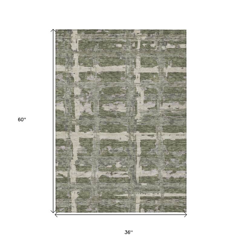 HomeRoots Striped Transitional Rectangle Outdoor Rug