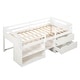 preview thumbnail 8 of 7, Twin Low Loft Bed with Shelves & Drawers