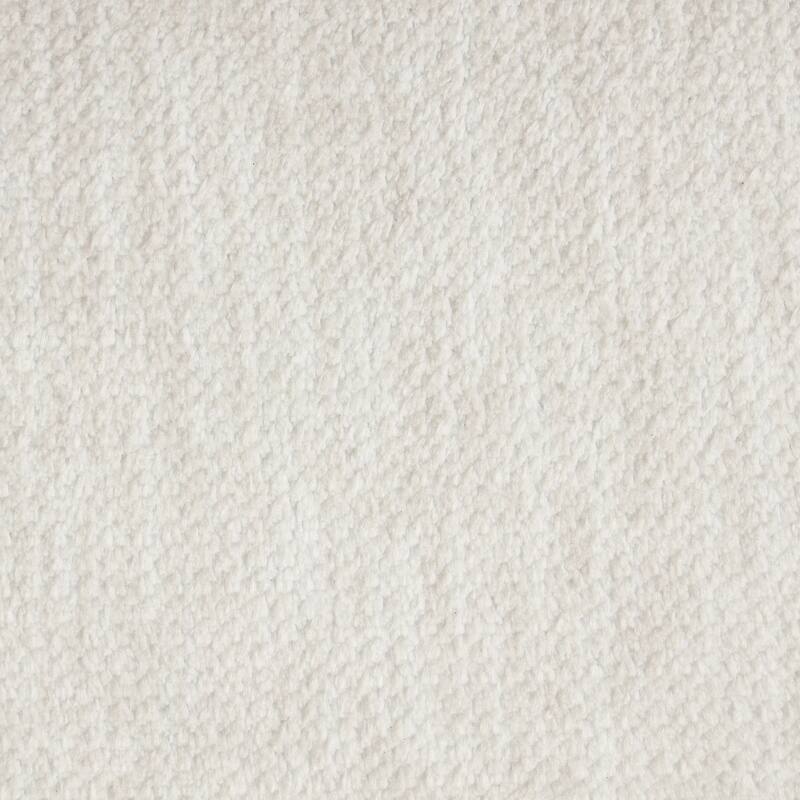 111.8" U-shaped Chenille Sofa with Storage Ottoman, White