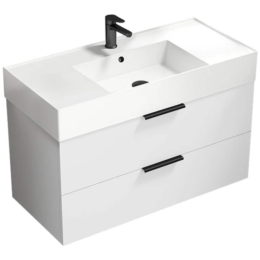 Nameeks Derin-4018-W Derin 40" Wall Mounted Single Basin Vanity Set