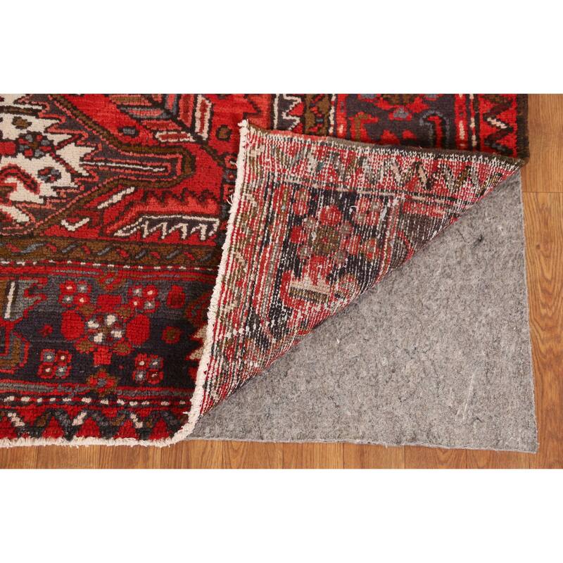 Hand Knotted Oriental 100% Wool Carpet Traditional Medallion Red Heriz Area Rug - 11' 3'' X 8' 5''