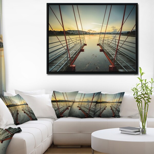 in Large: 60 in x 50 in Designart TAP9494-60-50  Wooden Piers for Boats in Spain Seashore Photo Blanket Décor Art for Home and Office Wall Tapestry Created On Lightweight Polyester Fabric 