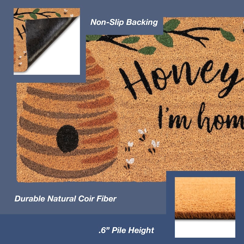 Liora Manne Natura Honey I'm Home Outdoor Mat Natural
