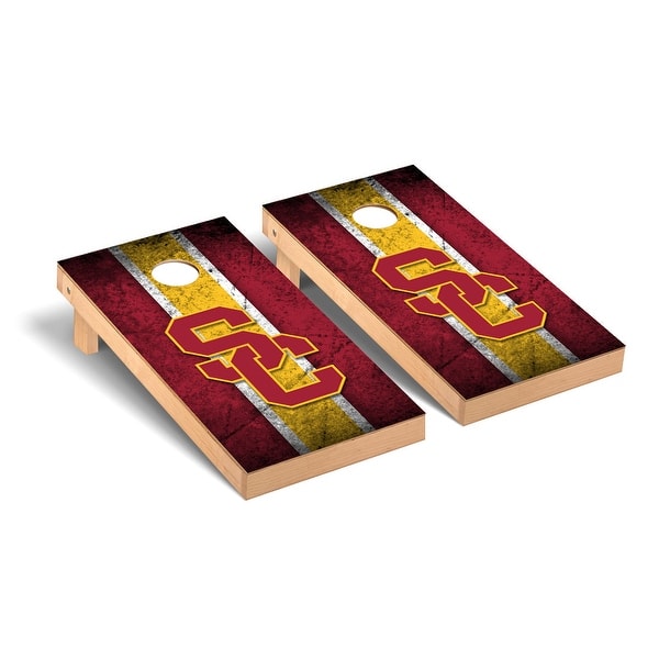 slide 2 of 5, Southern California USC Trojans Vintage Cornhole Board Set