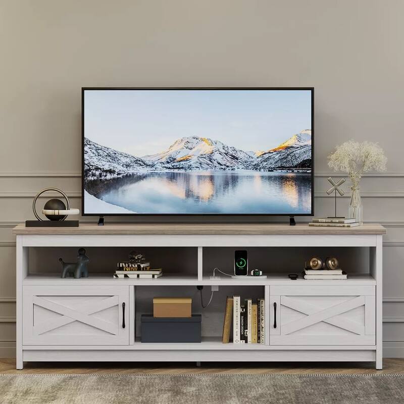 TV Stand for 75 In TV with Power Outlet - 65 inches